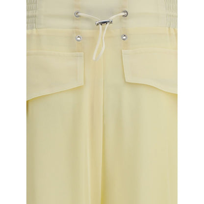 PINKO Yellow Polyester Cargo Pants