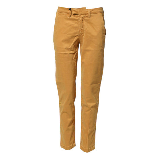 Haikure Beige Tapered Mid Waist Chino Casual Trouser Pants