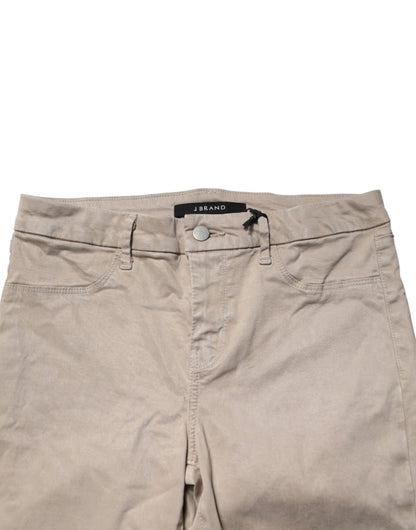 J Brand Beige Skinny Mid Waist Chino Casual Trouser Pants