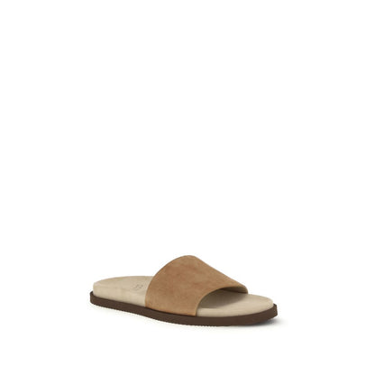 Brunello Cucinelli Beige Lamb Ovis Aries Aries Sandals
