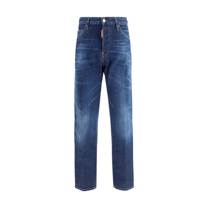 Dsquared² Blue Cotton Slim Fit Jeans