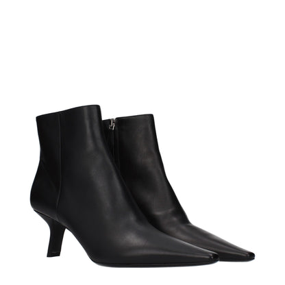 Prada Black Leather Ankle Boots