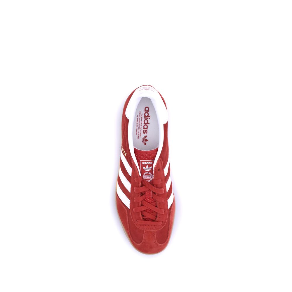 Adidas Red Calf Leather Bos Taurus Low Top Sneakers