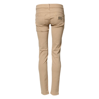 Liu Jo Beige Skinny Low Waist Denim Casual Trouser Jeans