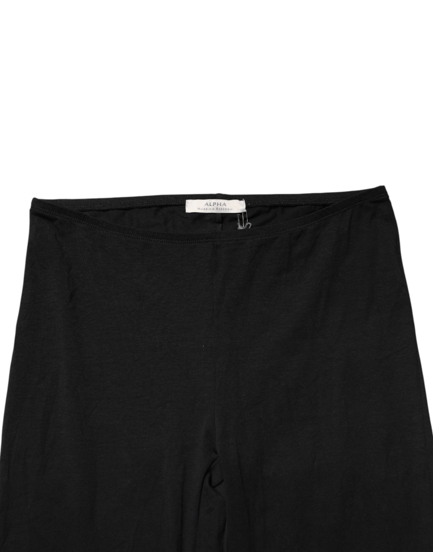 Alpha Massimo Rebecchi Black Skinny Mid Waist Leggings Cropped Trouser Pants