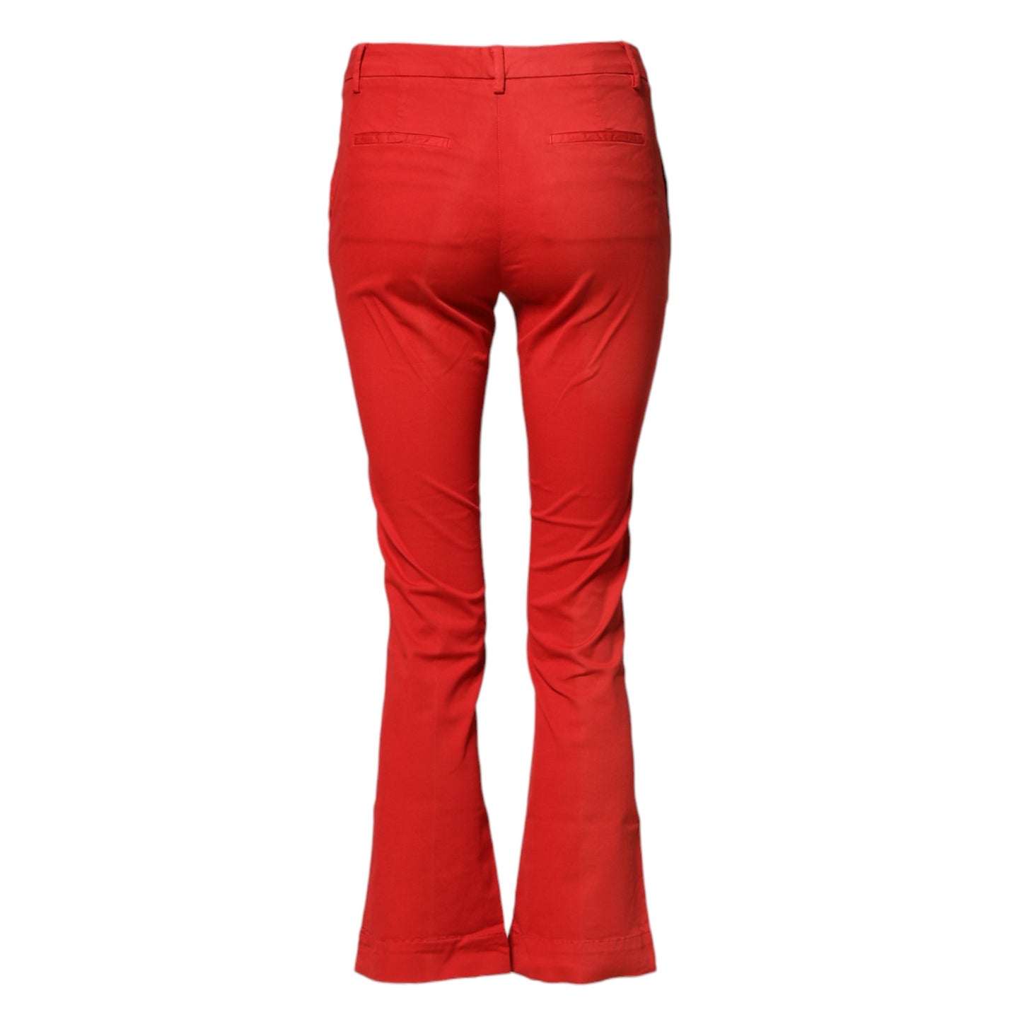 PT Torino Red Flared Mid Waist Chino Casual Trouser Pants