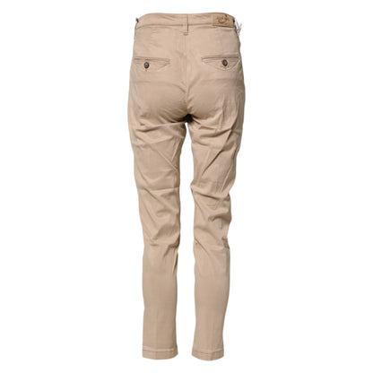 Jacob Cohen Beige Lyocell Skinny High Waist Chino Casual Pants
