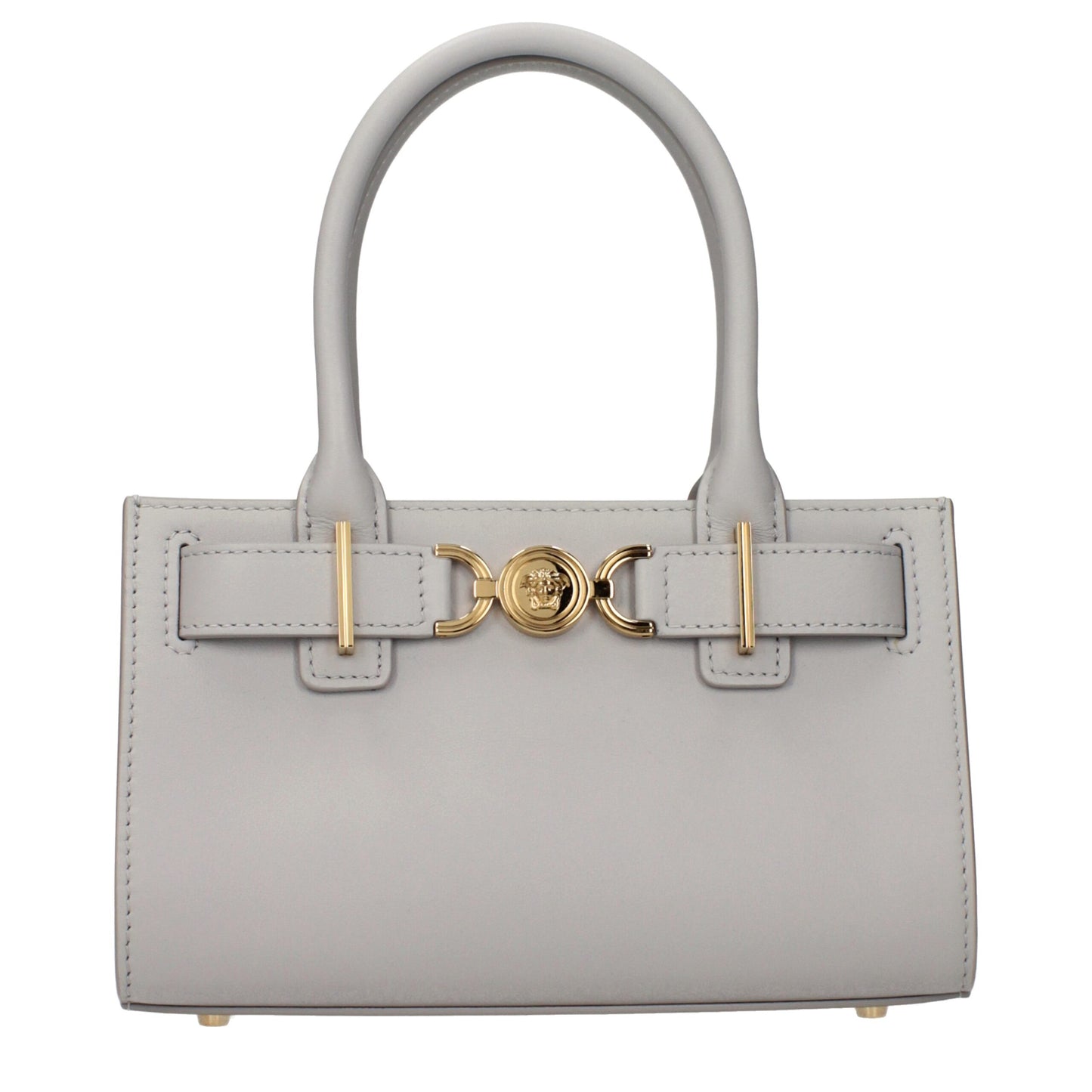 Versace Gray Leather Handbag