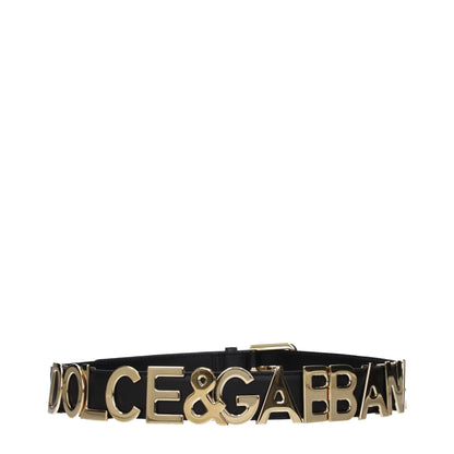 Dolce & Gabbana Black Leather Regular Belt