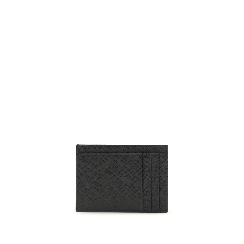 Prada Black Calf Leather Bos Taurus Wallet