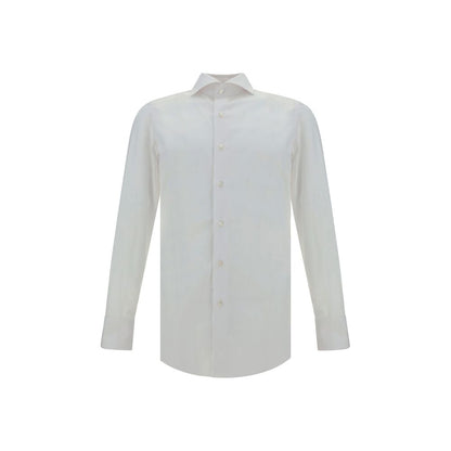 Finamore White Cotton Dress Shirt