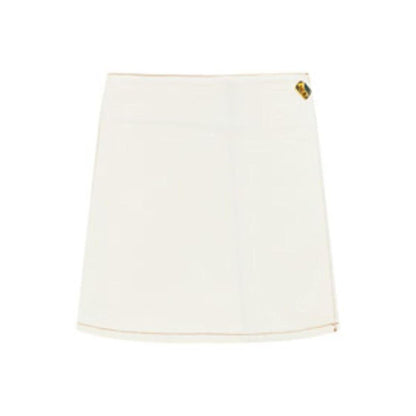 Ganni White Cotton Mini Skirt