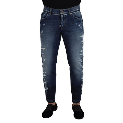 Dolce & Gabbana Blue Cotton Jeans Denim