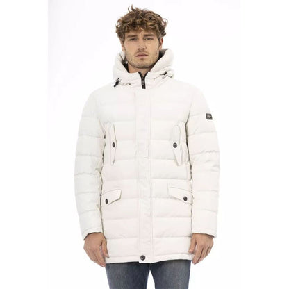 Baldinini Trend White Polyester Parka