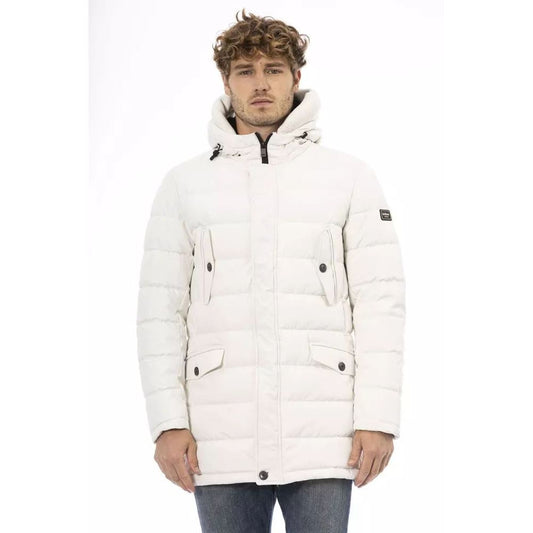 Baldinini Trend White Polyester Parka