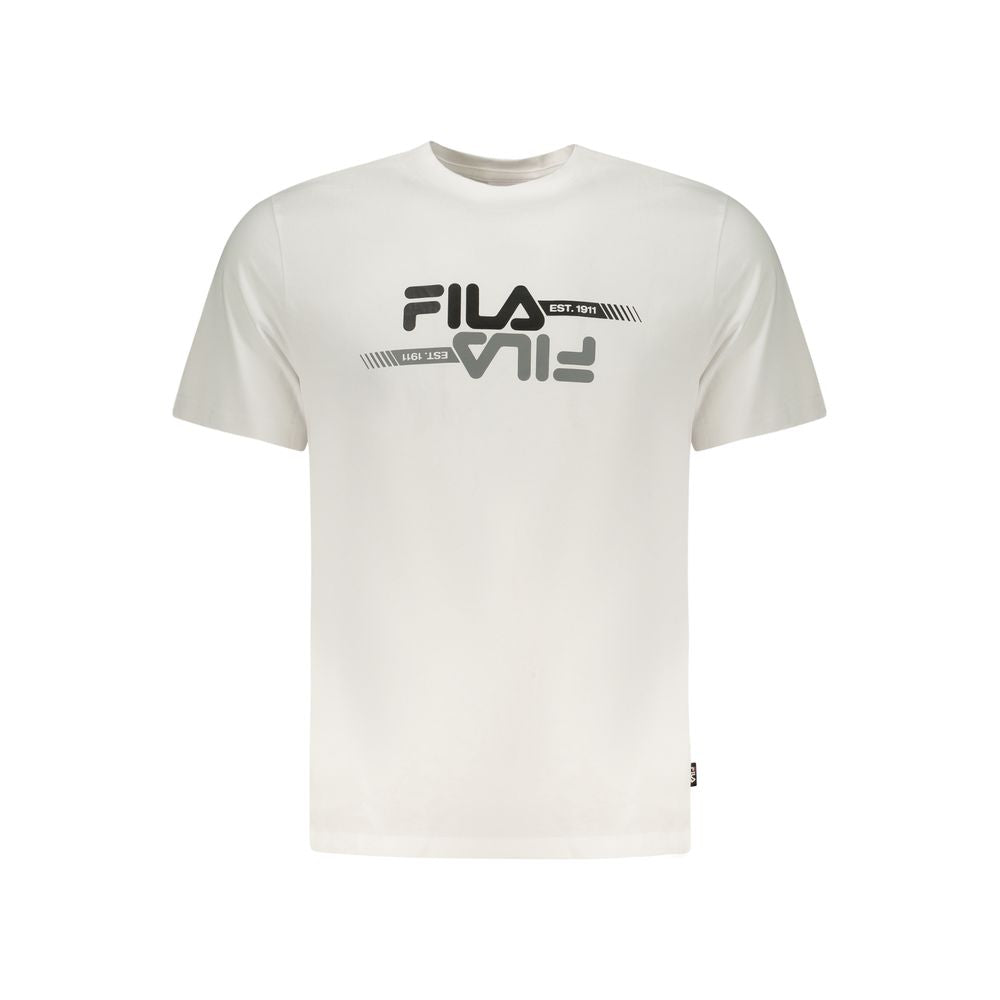 Fila White Cotton Men T-Shirt