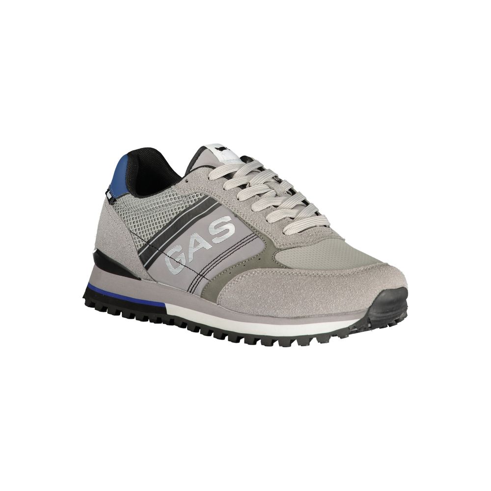 Gas Gray Polyester Athletic Sneakers